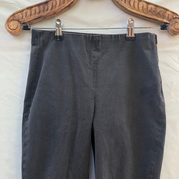 Everlane Flat Front Side Zip Straight Leg Pants Washed Black Grey 4 - Picture 4 of 10